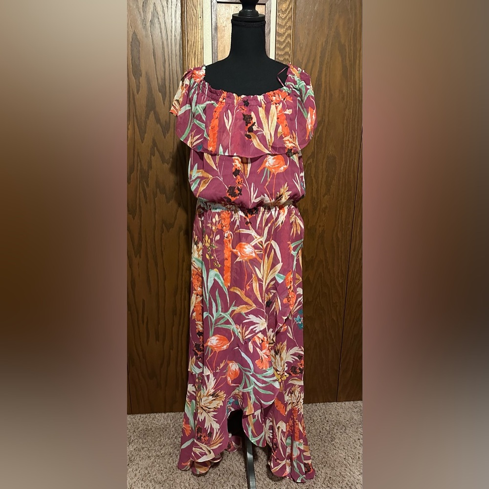 NWT Express Off the Shoulder Floral Maxi Dress